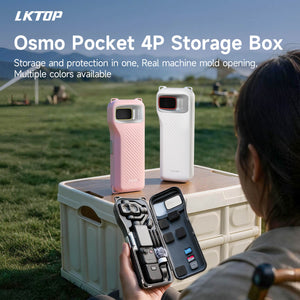 LKTOP protective storage box for DJI Osmo Pocket 4P in Black, Pink and White