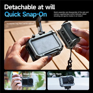 LKTOP Street Photography Handle Kit for DJI Osmo Action 6 multifunctional DSLR-style handheld camera grip accessory
