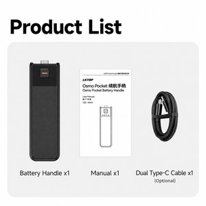 LKTOP 5000mAh Battery Handle for DJI Osmo Pocket 3, Pocket 4 and Pocket 4P