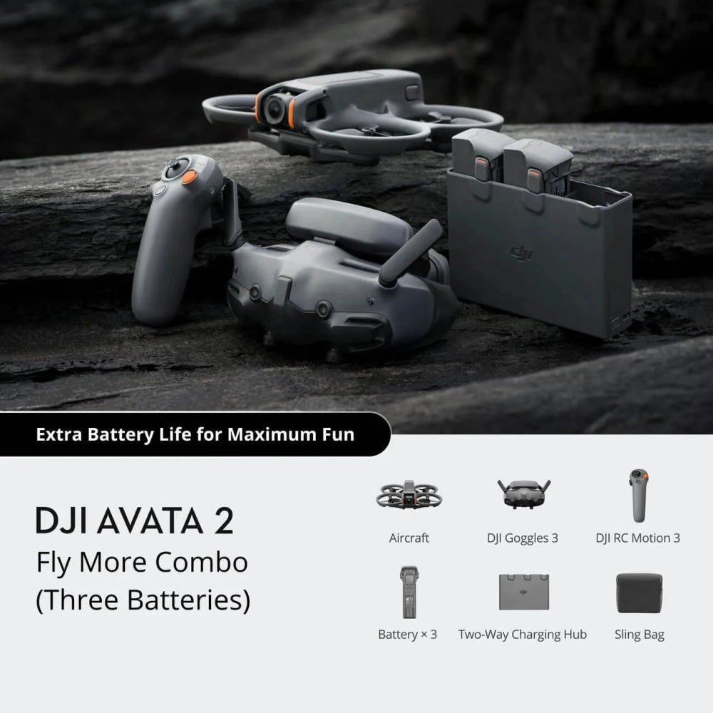 DJI Avata 2 - Fly More Combo (Three Batteries)