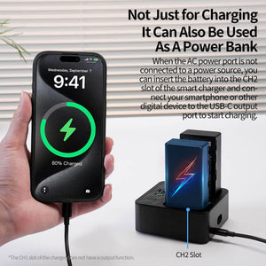 LKTOP WB37 Battery Charging Hub with Three Intelligent Charging Modes