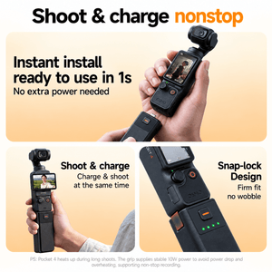 LKTOP 5000mAh Battery Handle for DJI Osmo Pocket 3, Pocket 4 and Pocket 4P