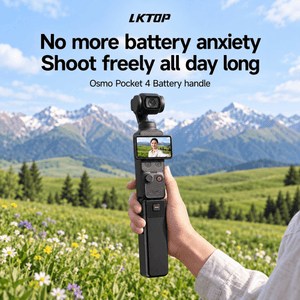 LKTOP 5000mAh Battery Handle for DJI Osmo Pocket 3, Pocket 4 and Pocket 4P